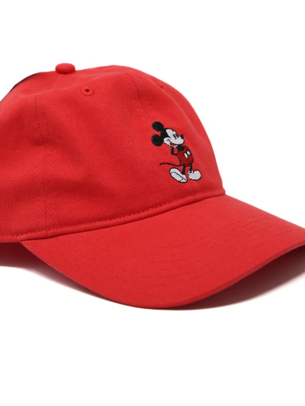 NWT Disney Mickey Mouse Embroidered Ball Cap Red Adjustable Dad Baseball Hat NEW